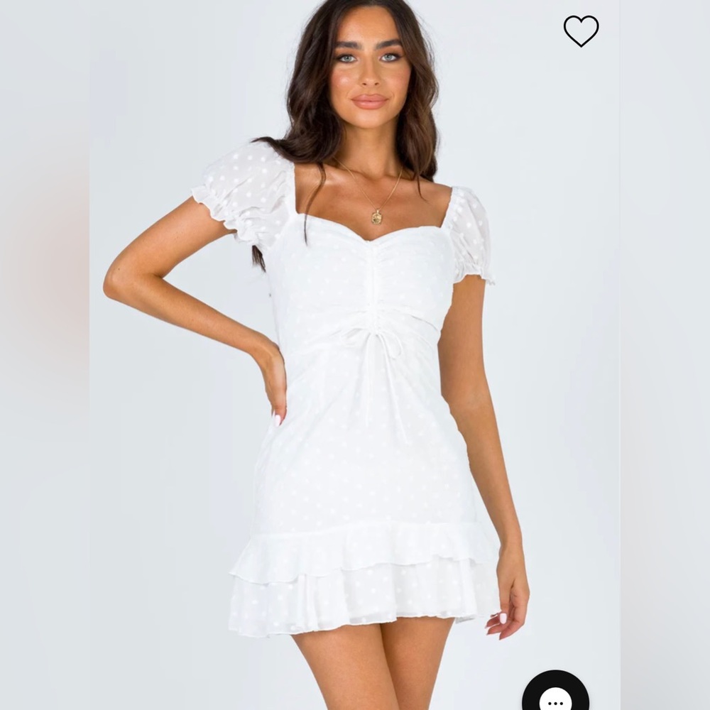 PRINCESS POLLY WHITE MIKAIL MINI DRESS